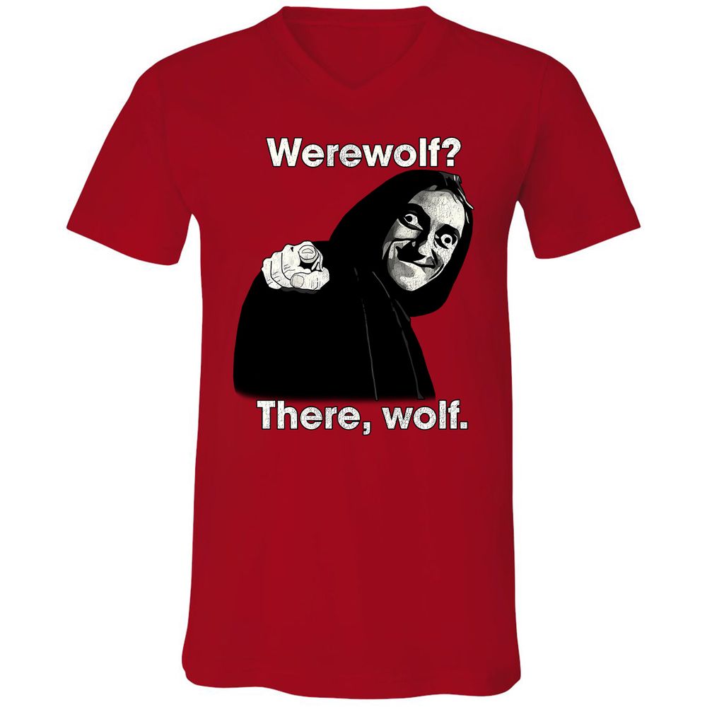 Unisex V-Neck T-Shirt - XG3TZREL - Red - 3