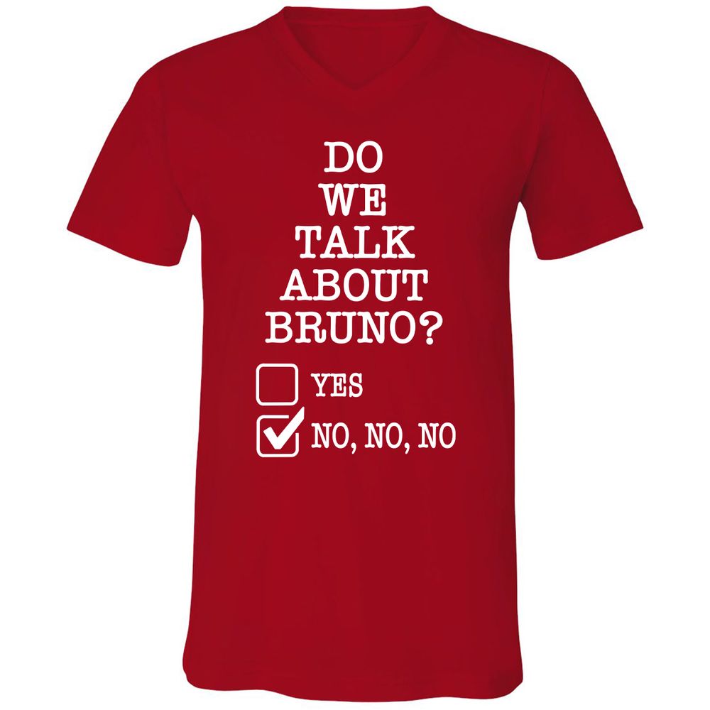 Unisex V-Neck T-Shirt - Black - Red - 3