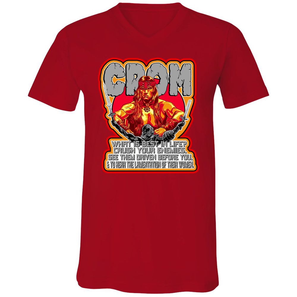 Unisex V-Neck T-Shirt - G2HUM18G - Red - 3