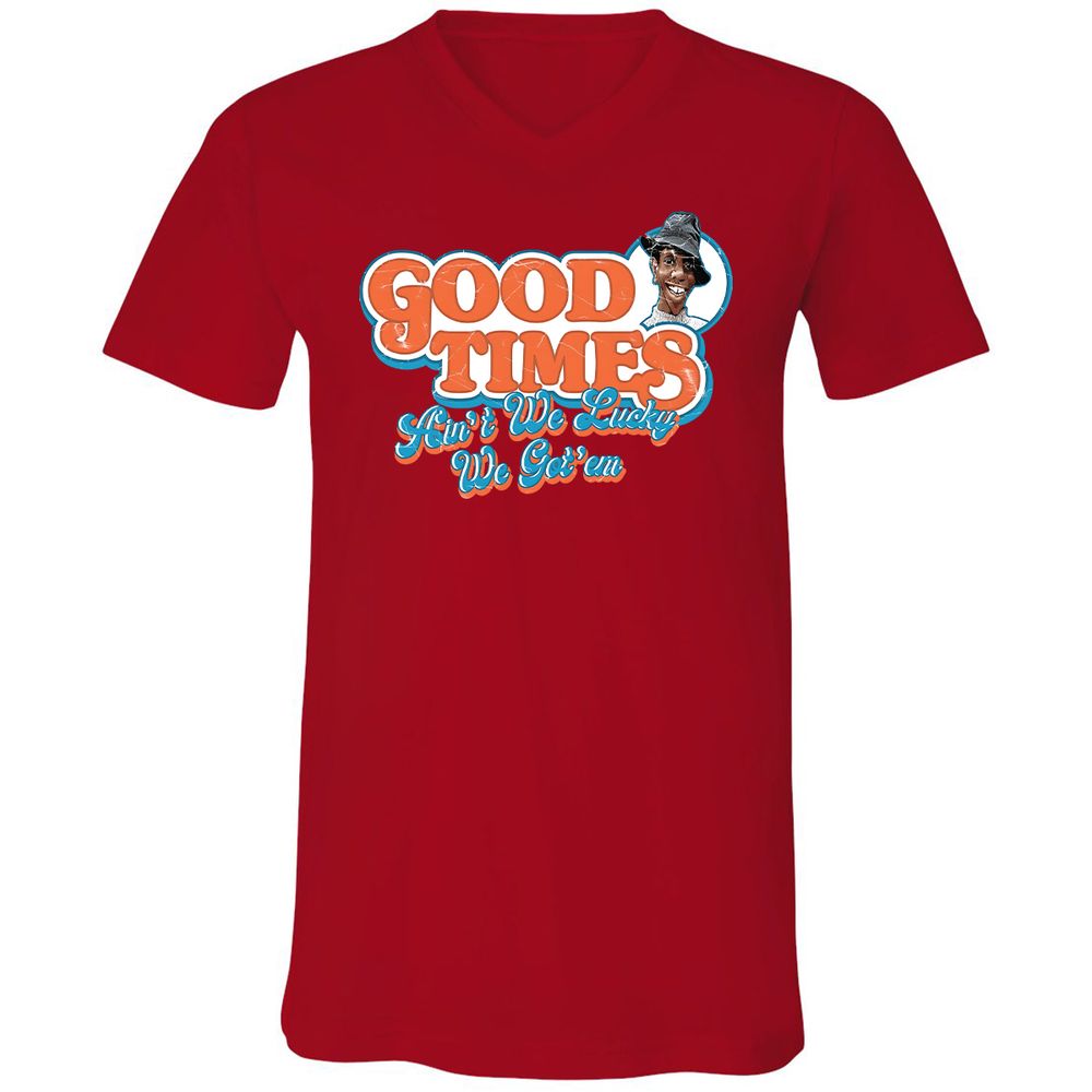 Unisex V-Neck T-Shirt - YNABNTNT - Red - 3