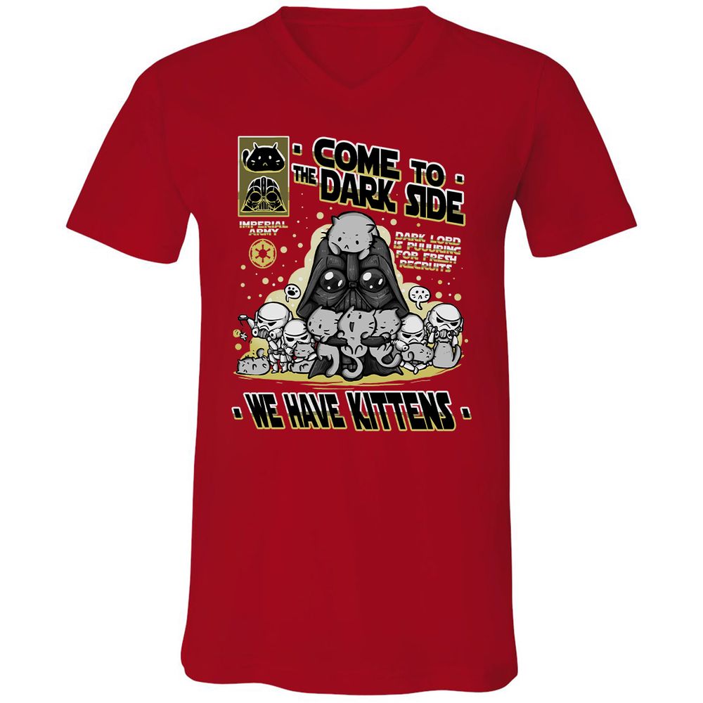 Unisex V-Neck T-Shirt - 8MREJQKL - Red - 3