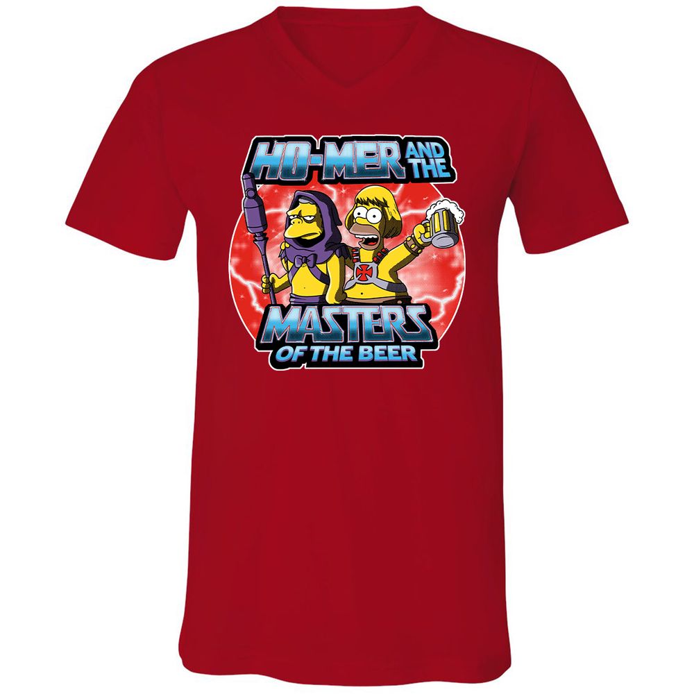 Unisex V-Neck T-Shirt - UE5557KE - Red - 3