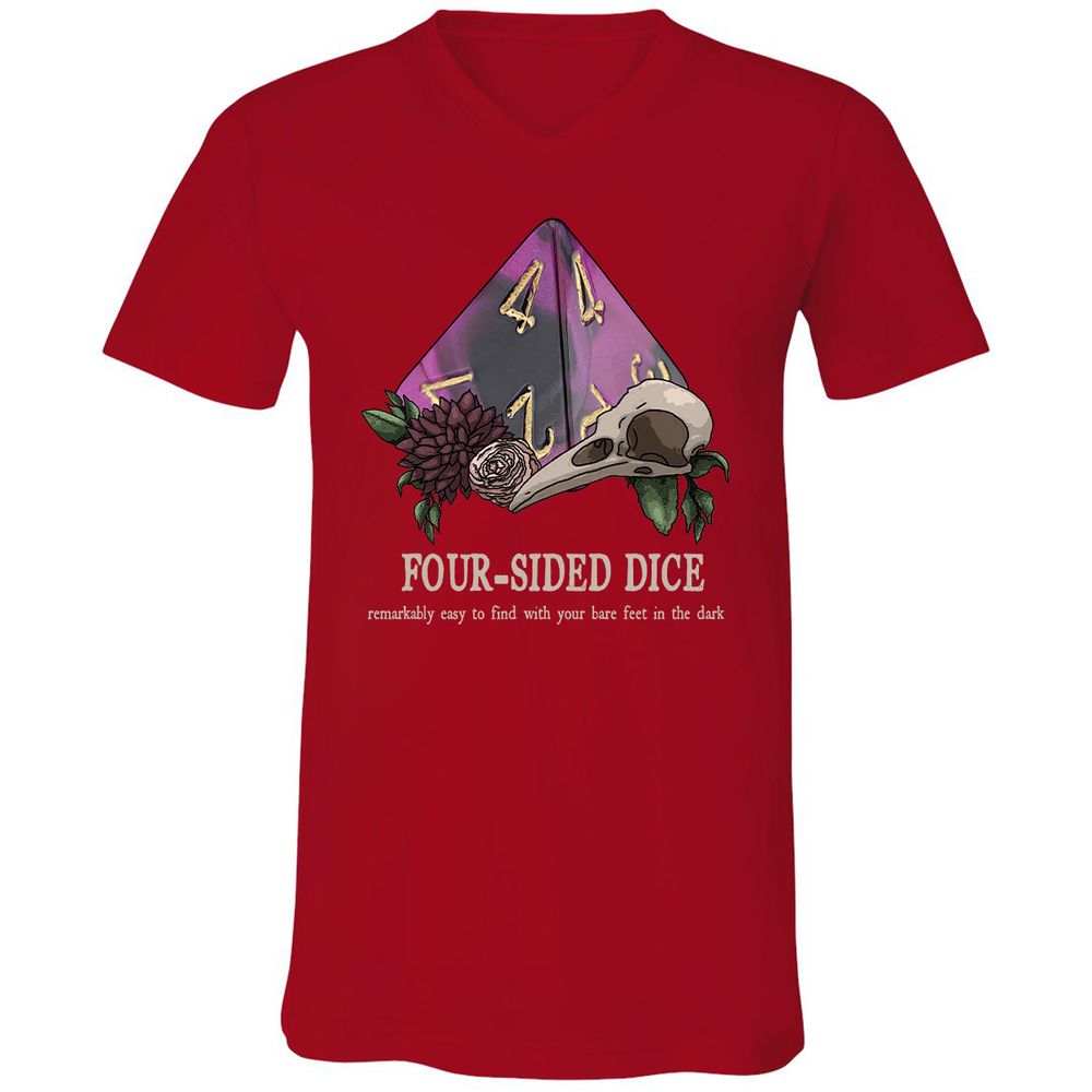 Unisex V-Neck T-Shirt - C1PYPELY - Red - 3