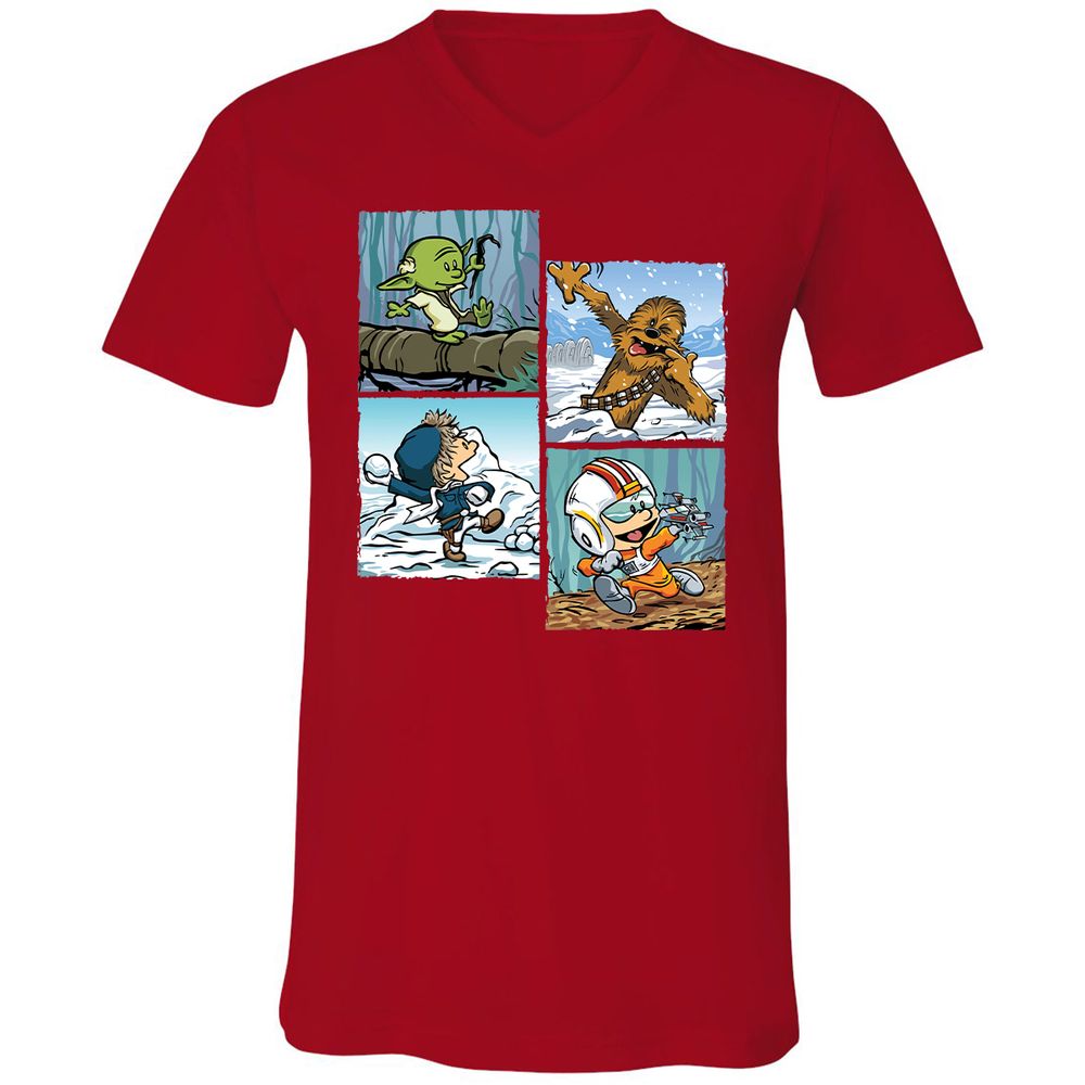 Unisex V-Neck T-Shirt - FB2MNPLF - Red - 3