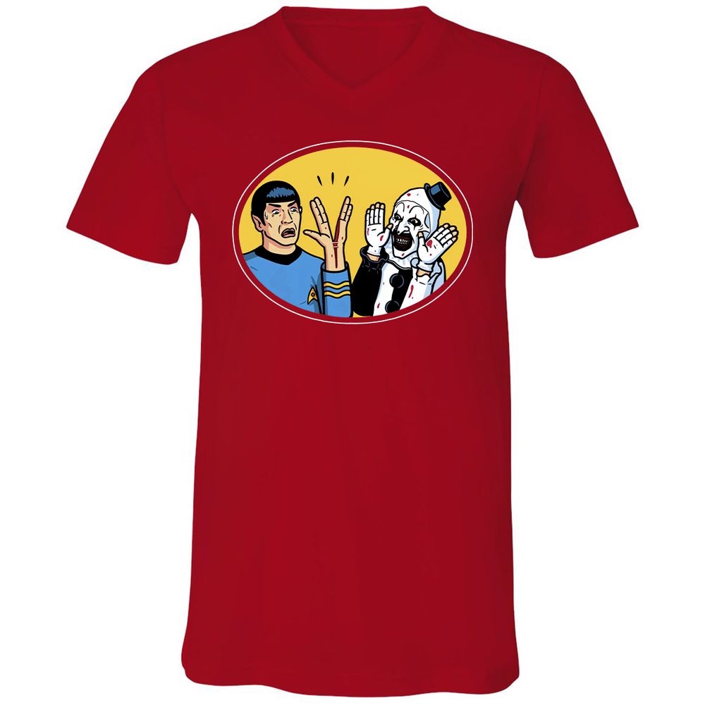 Unisex V-Neck T-Shirt - MRHD17H4 - Red - 3