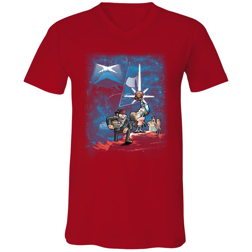 Unisex V-Neck T-Shirt - AZNLLPL2 - Red - 3