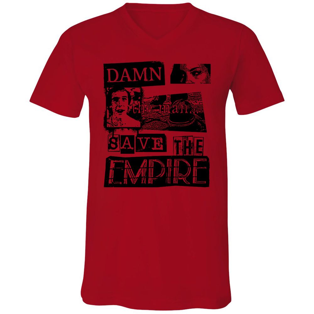 Unisex V-Neck T-Shirt - 85T26U5W - Red - 3