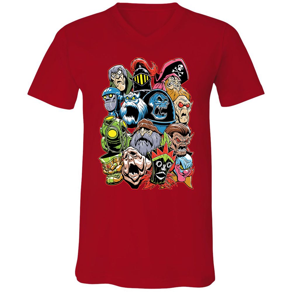 Unisex V-Neck T-Shirt - 6W5KJP6M - Red - 3