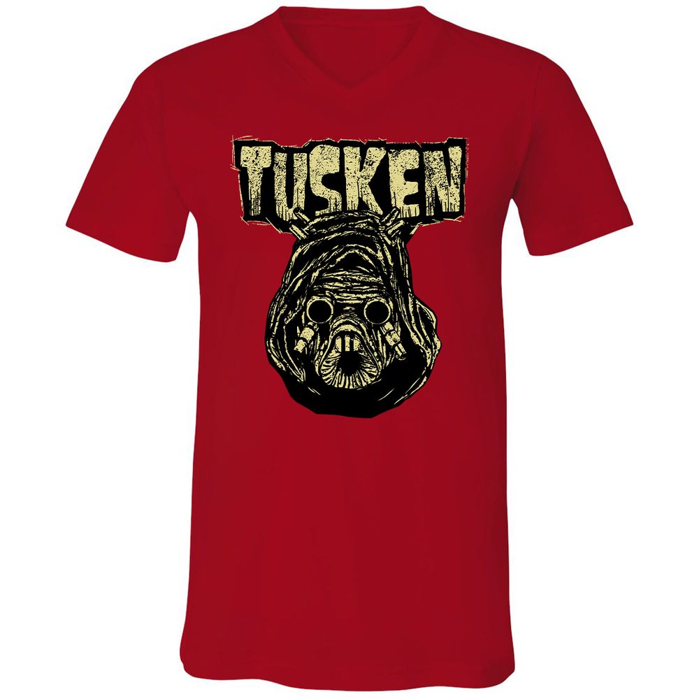 Unisex V-Neck T-Shirt - K8TXQZZA - Red - 3