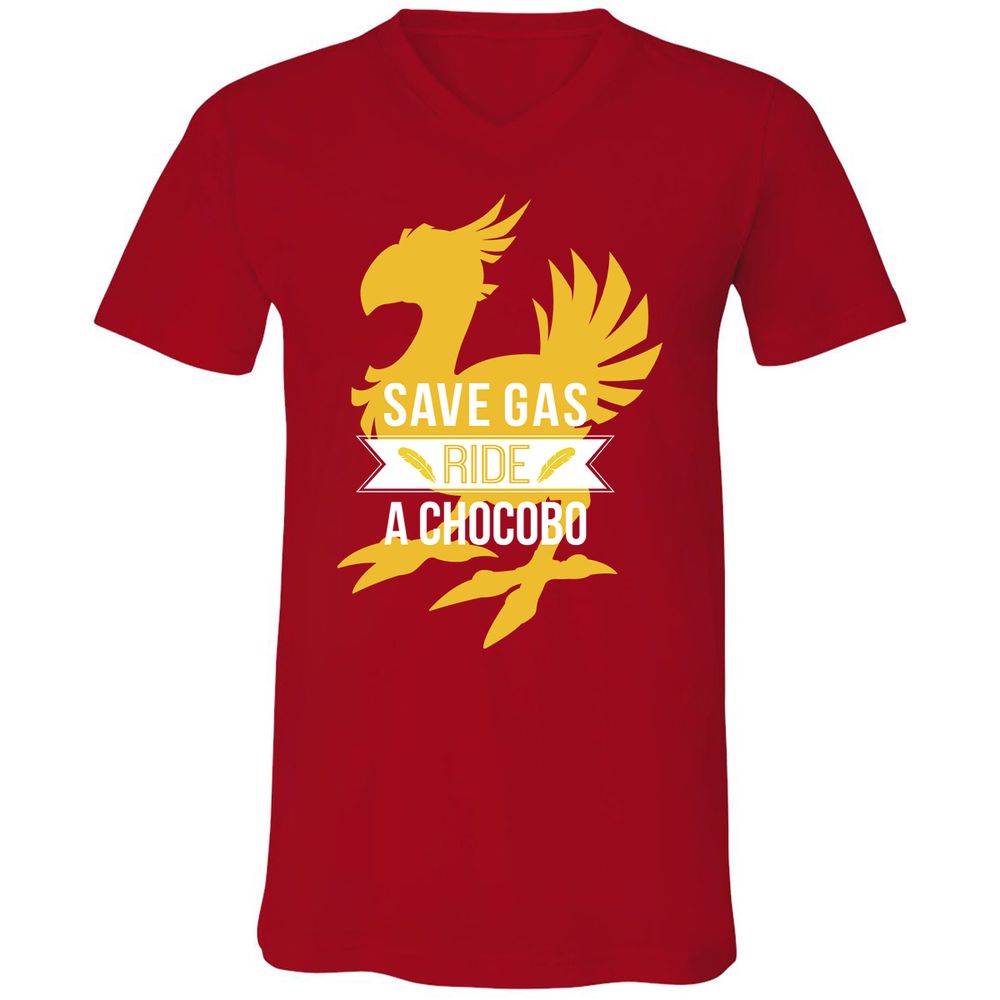 Unisex V-Neck T-Shirt - 7GPKDMGA - Red - 3