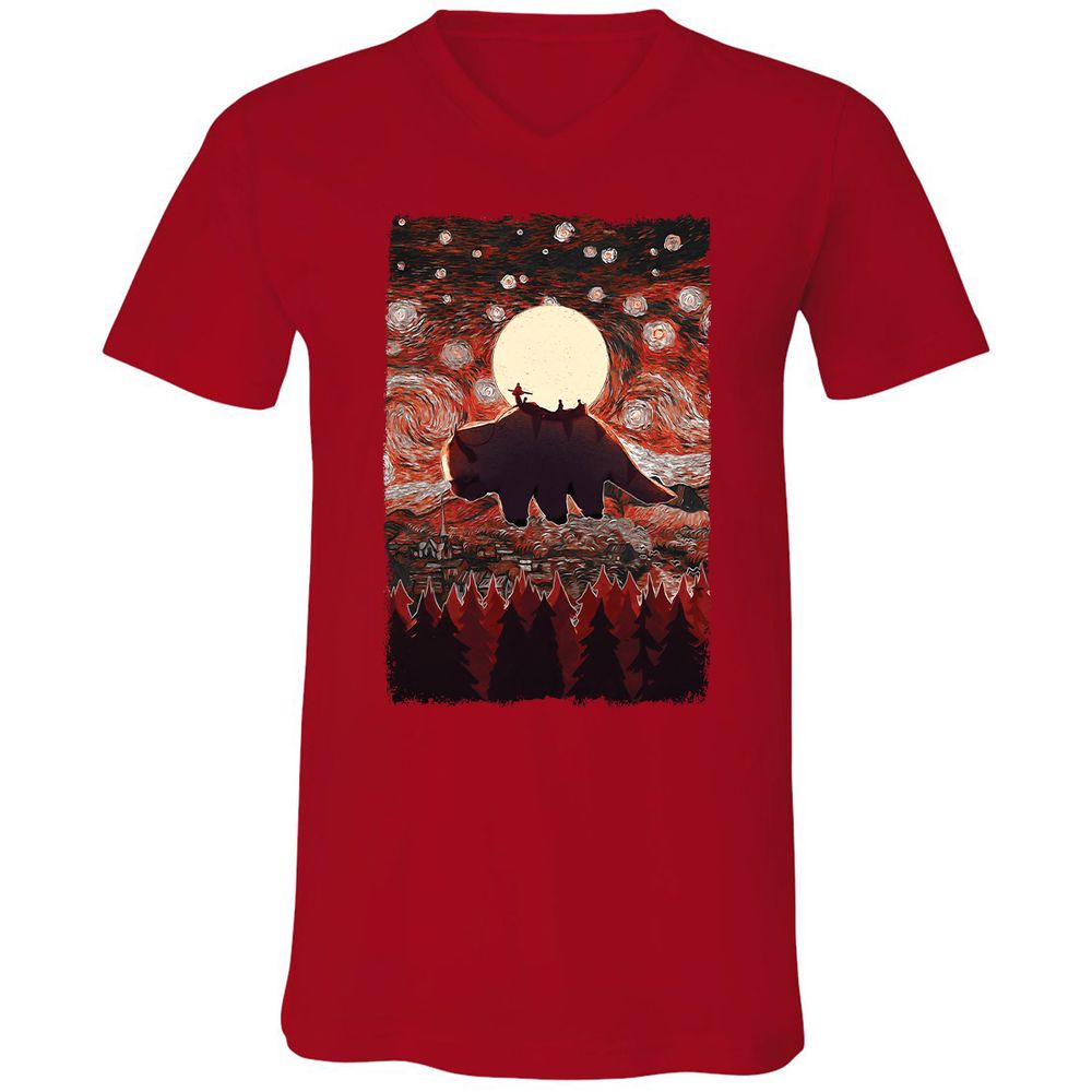 Unisex V-Neck T-Shirt - TG73CHSD - Red - 3