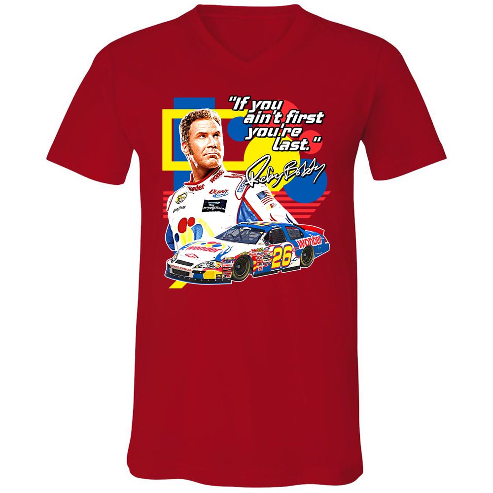 Unisex V-Neck T-Shirt - W6K25PGW - Red - 3