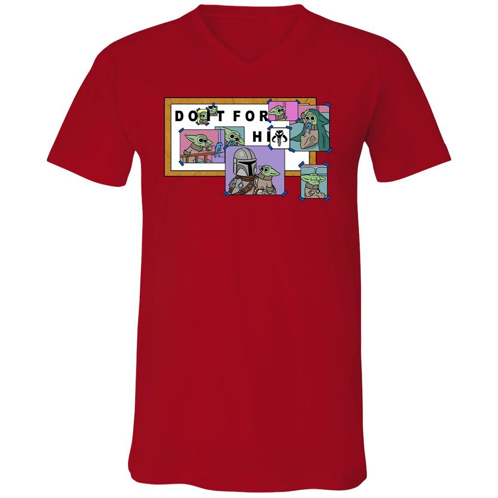 Unisex V-Neck T-Shirt - 3ME7S28N - Red - 3