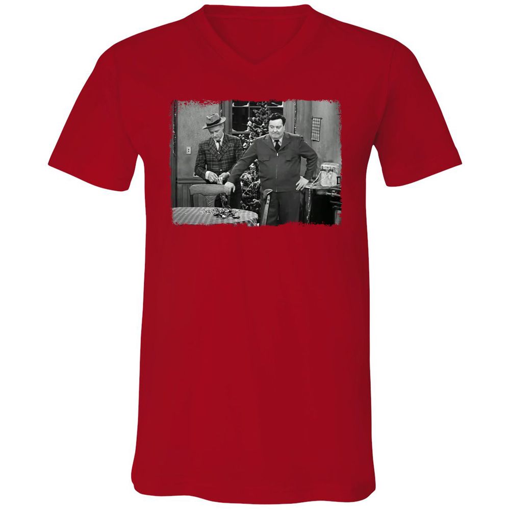 Unisex V-Neck T-Shirt - ZUZRZUPZ - Red - 3