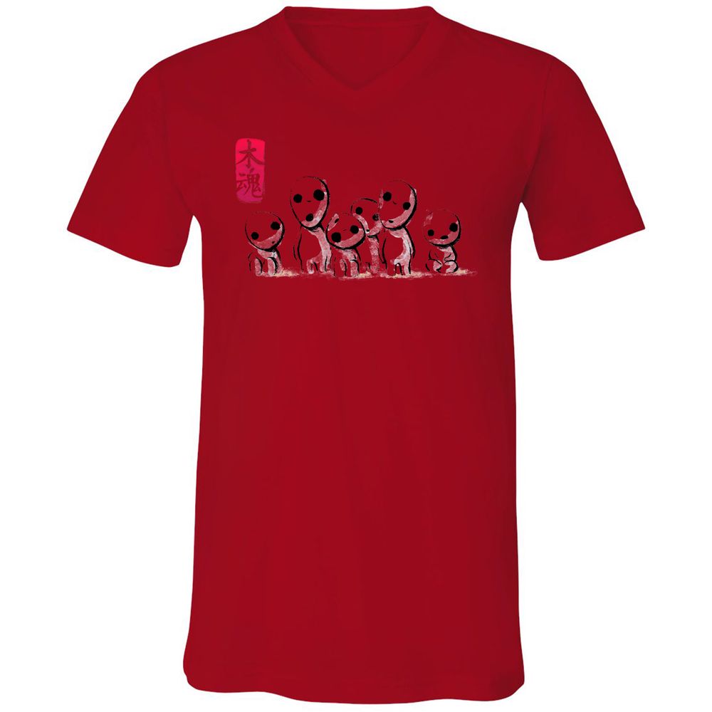 Unisex V-Neck T-Shirt - 7Y8Z5APS - Red - 3