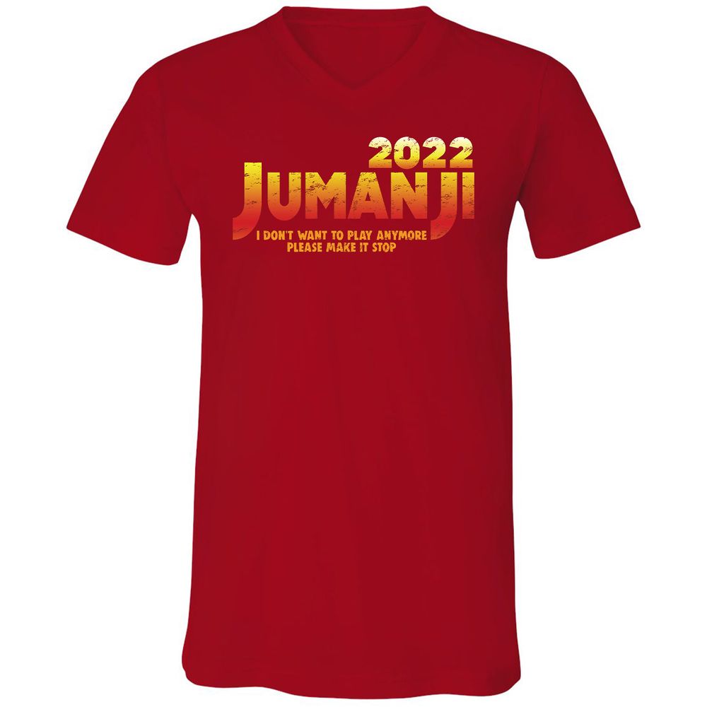Unisex V-Neck T-Shirt - K5E58FZB - Red - 3