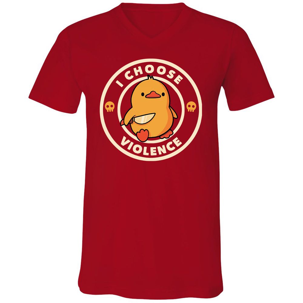 Unisex V-Neck T-Shirt - K9V2VAXA - Red - 3