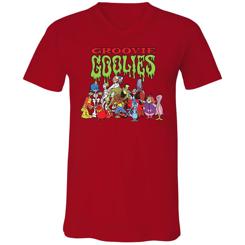 Unisex V-Neck T-Shirt - 8482BUY4 - Red - 3