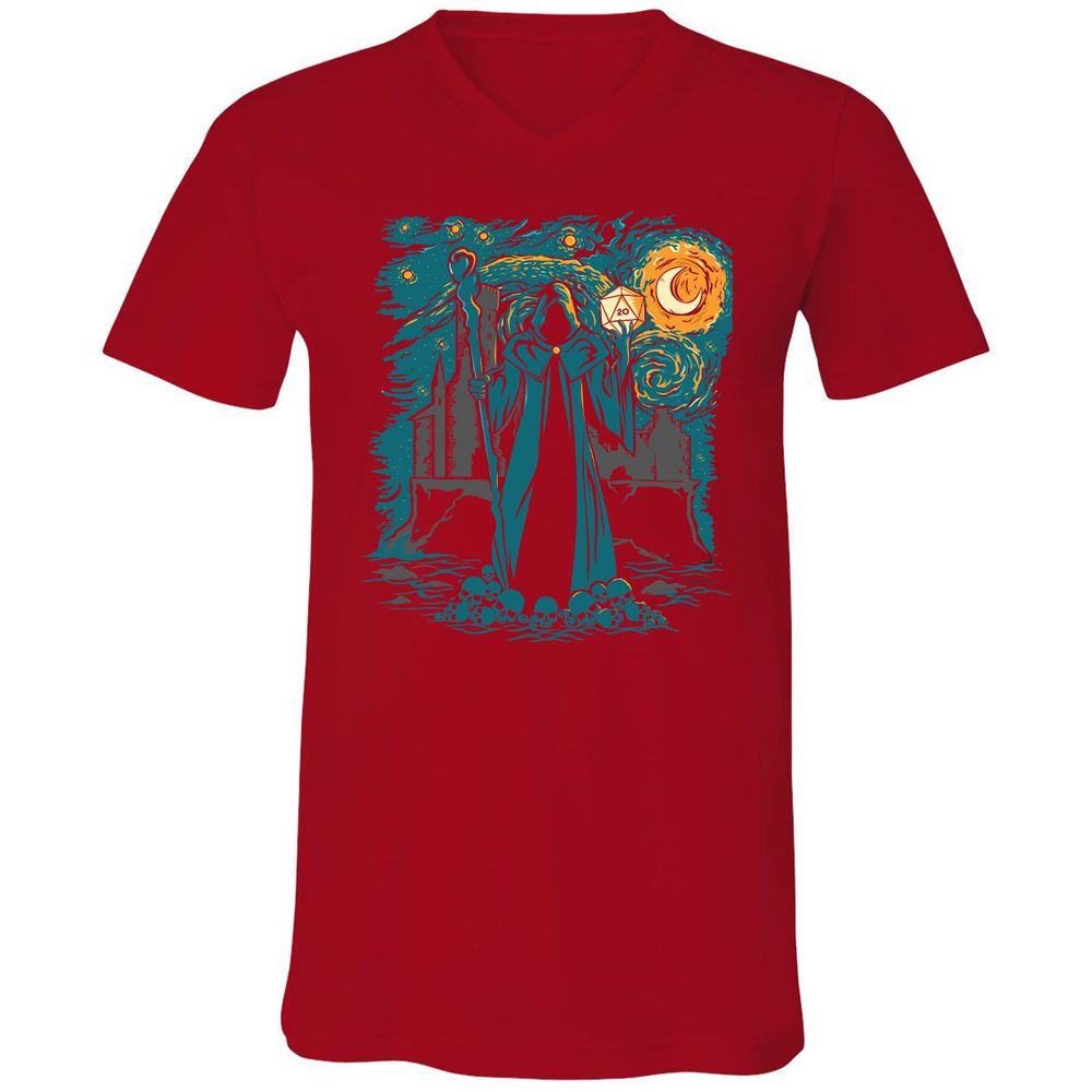 Unisex V-Neck T-Shirt - KWNEH73A - Red - 3