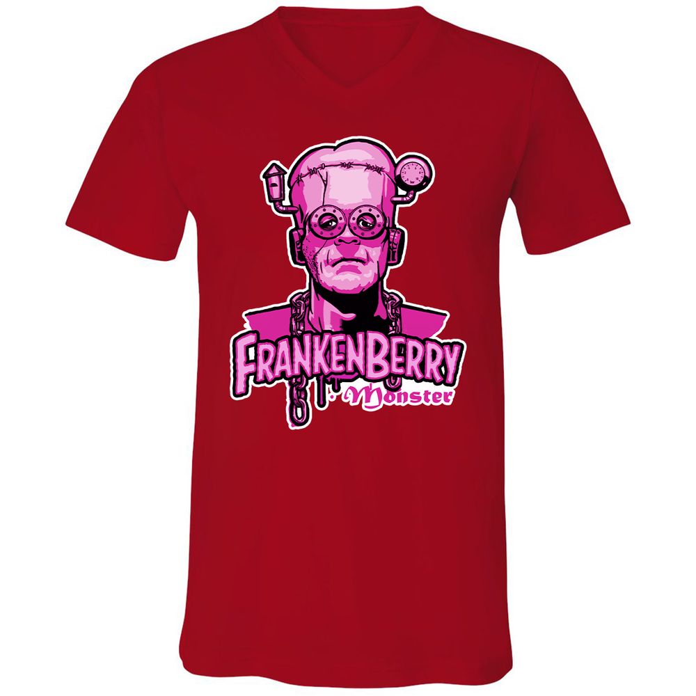 Unisex V-Neck T-Shirt - A2XKBMDN - Red - 3
