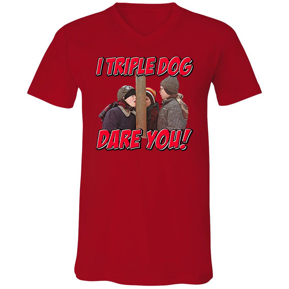Unisex V-Neck T-Shirt - 644UWZCS - Red - 3