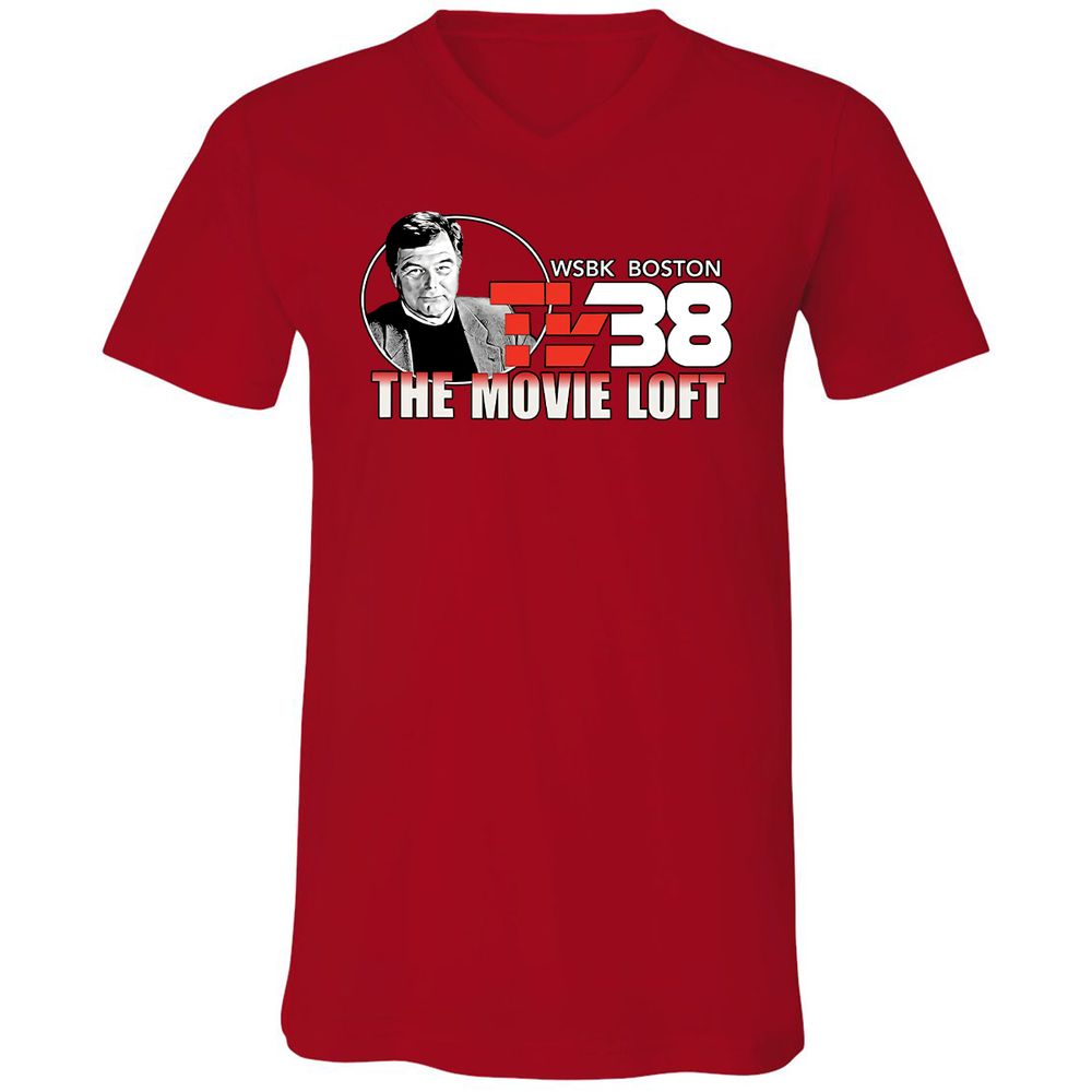 Unisex V-Neck T-Shirt - JQXRQ16J - Red - 3