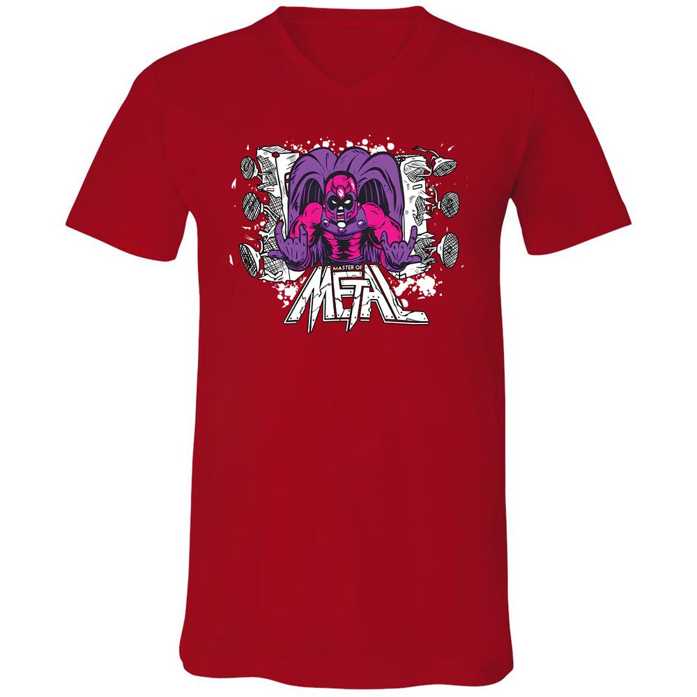 Unisex V-Neck T-Shirt - DJZ7S578 - Red - 3