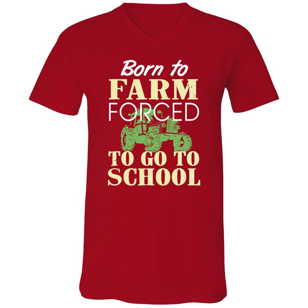 Unisex V-Neck T-Shirt - Z6YABT49 - Red - 3
