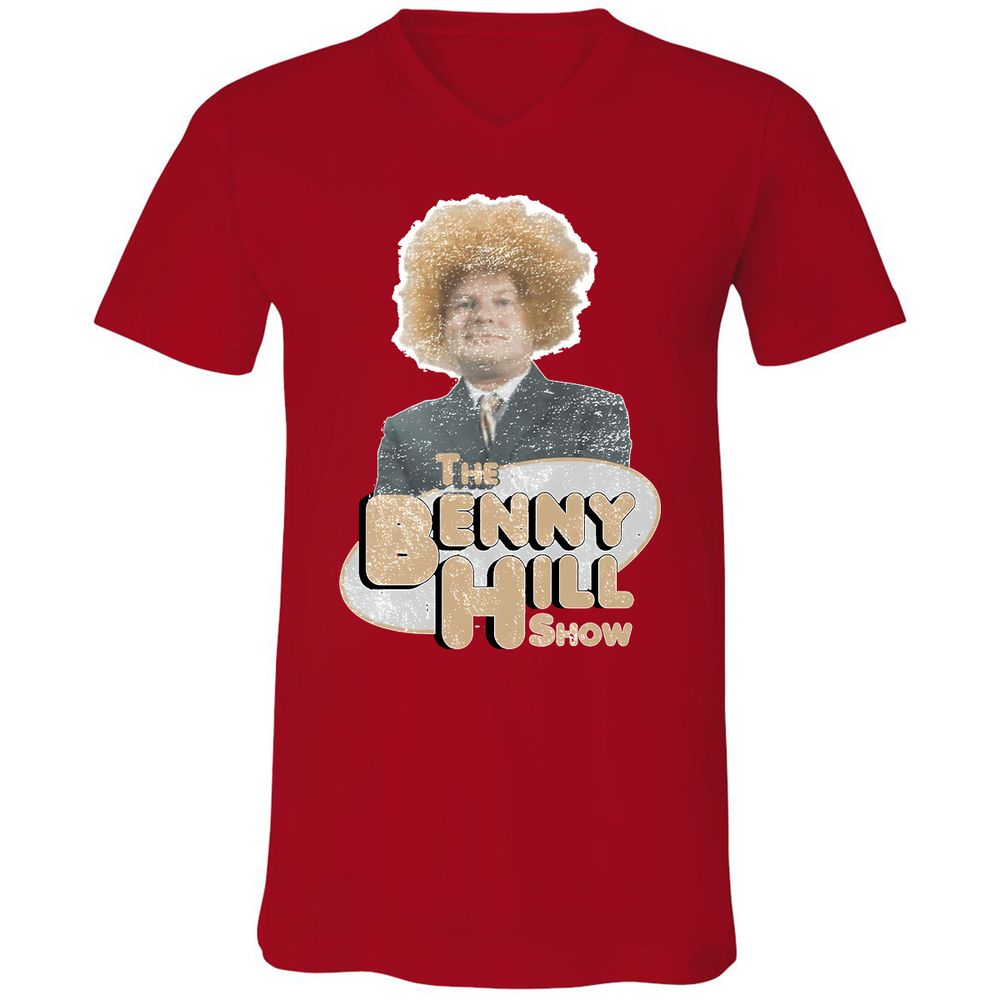 Unisex V-Neck T-Shirt - F6CENG3F - Red - 3