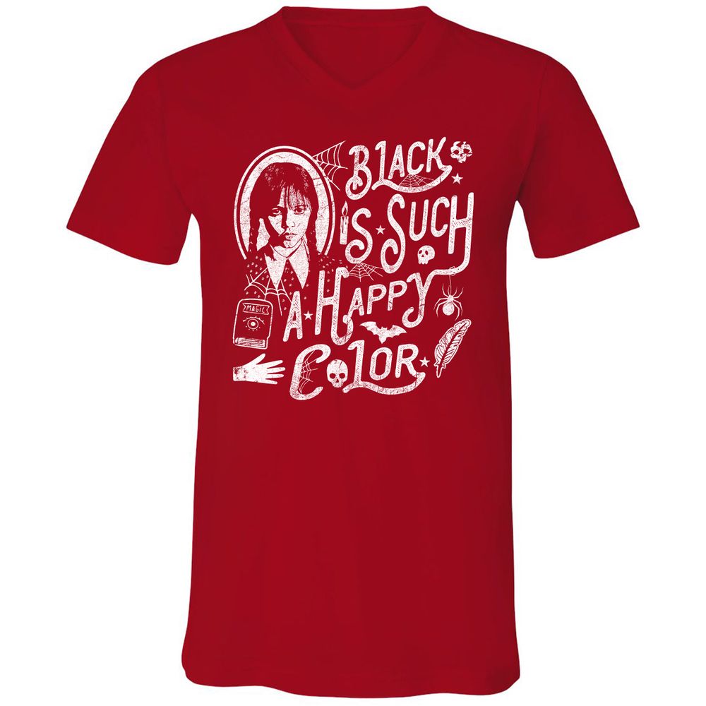 Unisex V-Neck T-Shirt - KCTQV6B5 - Red - 3