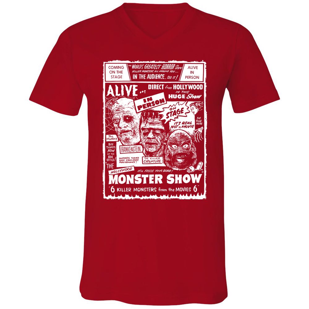 Unisex V-Neck T-Shirt - KCURS8MW - Red - 3