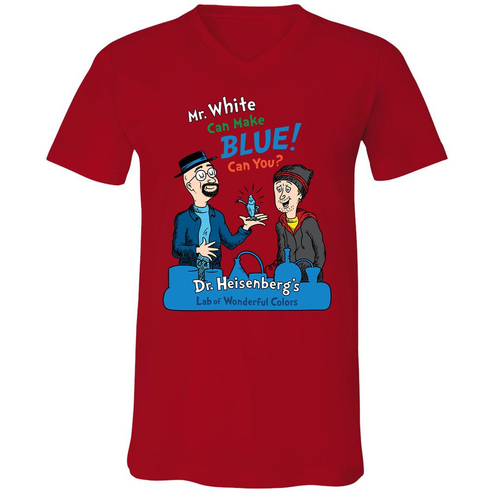 Unisex V-Neck T-Shirt - N69CF1WZ - Red - 3