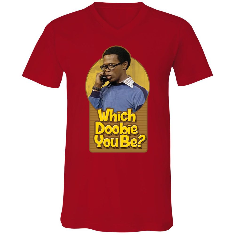 Unisex V-Neck T-Shirt - R1SPWKWQ - Red - 3