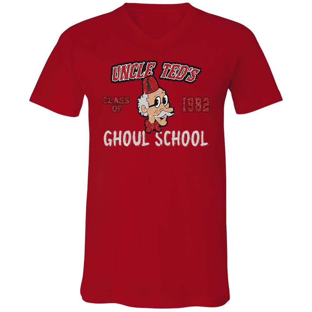 Unisex V-Neck T-Shirt - UN5WGY39 - Red - 3
