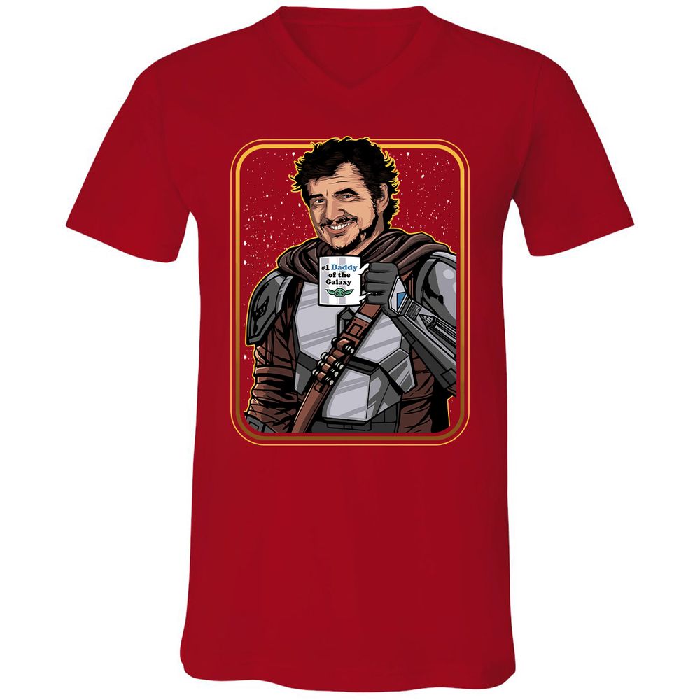 Unisex V-Neck T-Shirt - MGHKXFPU - Red - 3