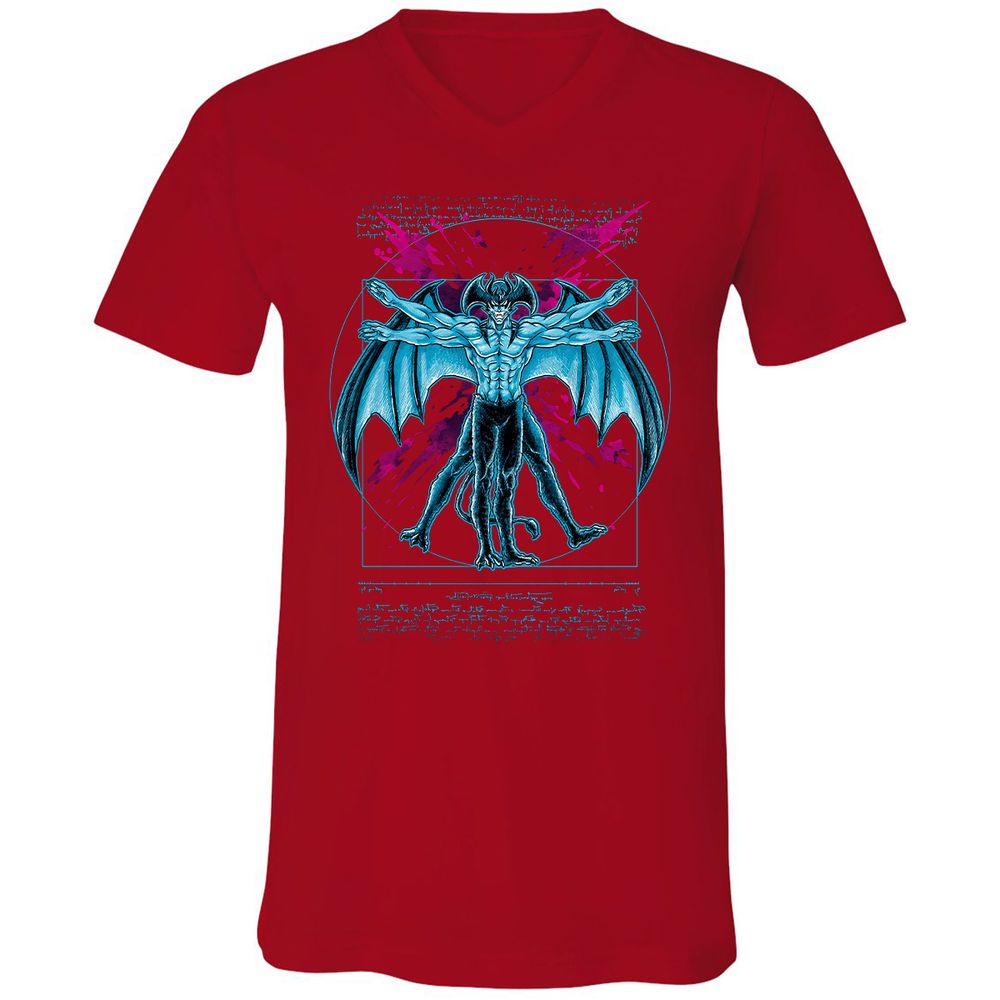 Unisex V-Neck T-Shirt - FSANST9S - Red - 3