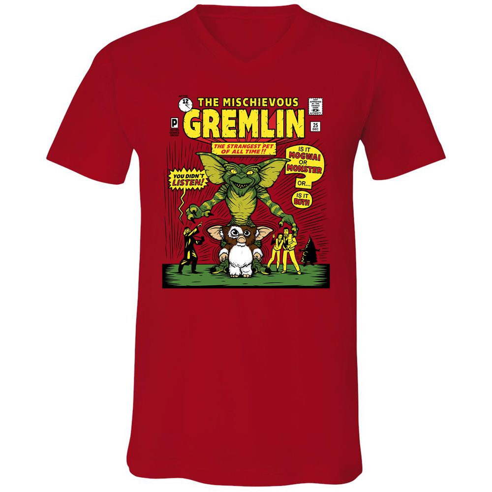 Unisex V-Neck T-Shirt - G3NK9S3V - Red - 3
