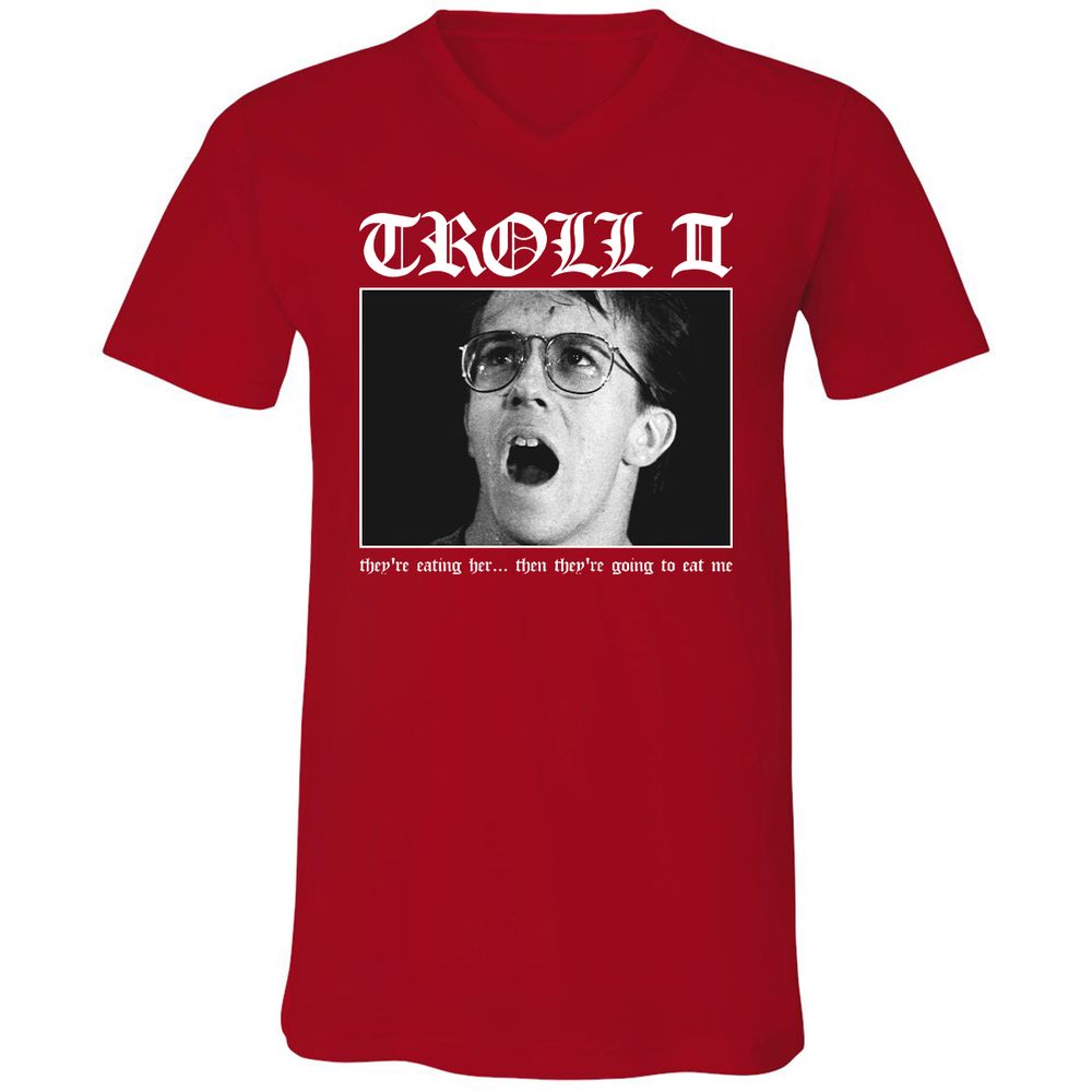 Unisex V-Neck T-Shirt - 8HPMTRBH - Red - 3