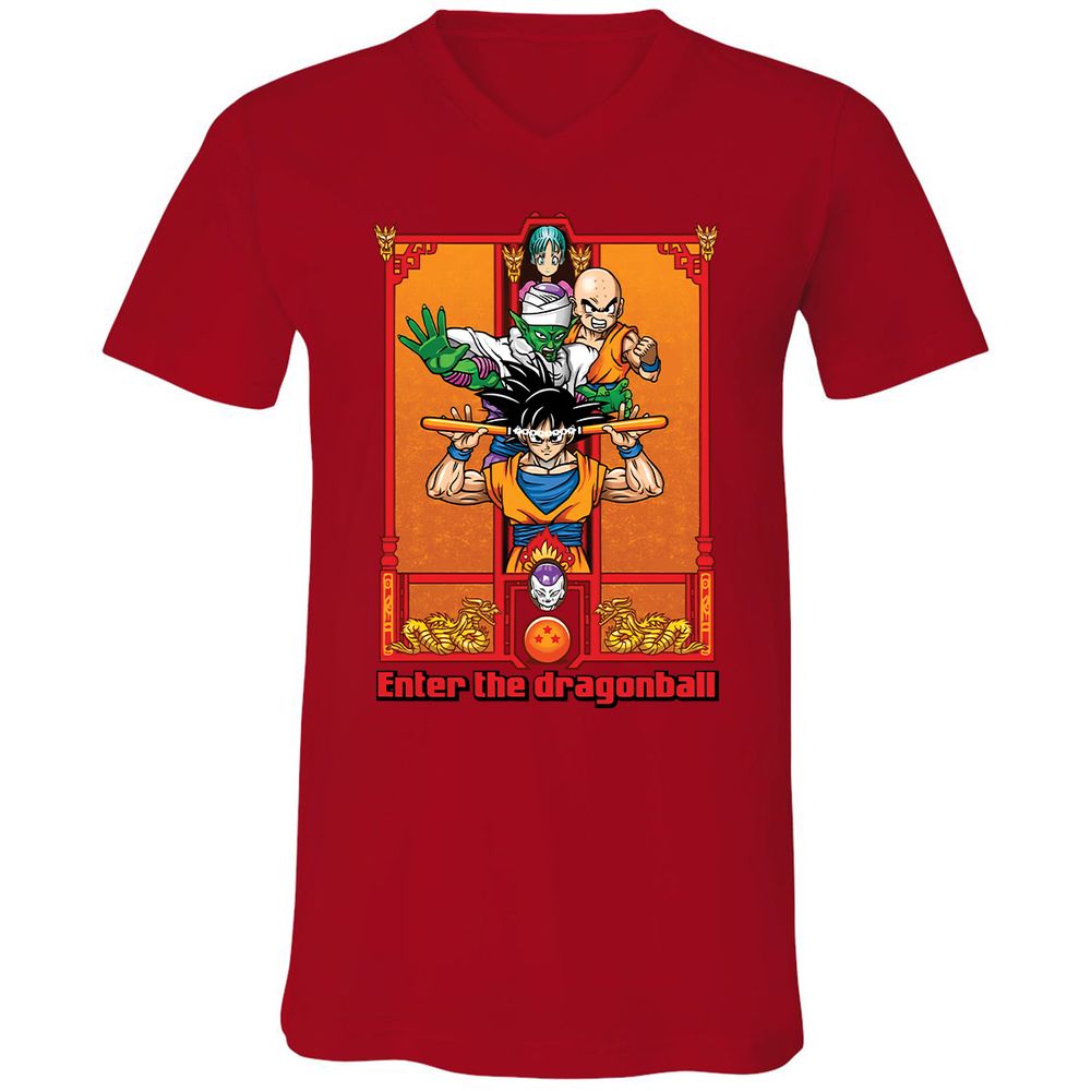 Unisex V-Neck T-Shirt - KVFW931P - Red - 3