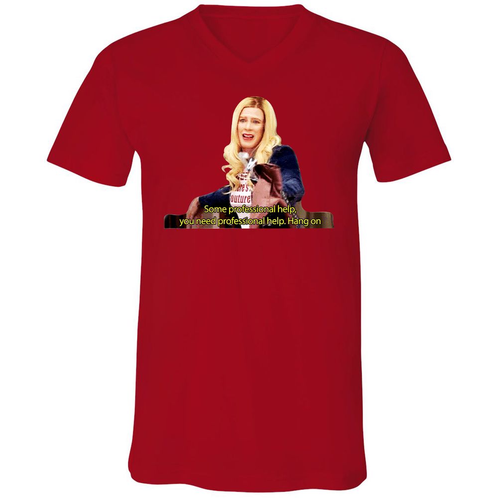 Unisex V-Neck T-Shirt - K3CV418E - Red - 3