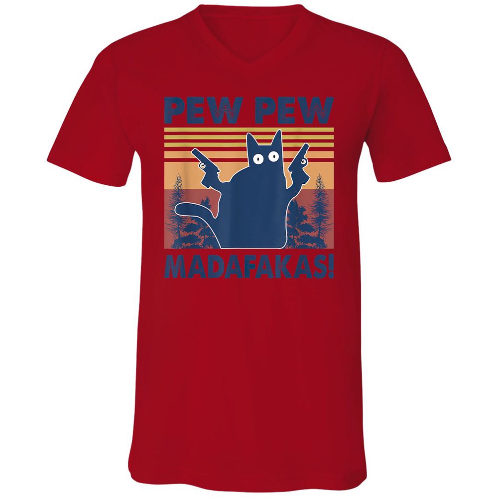 Unisex V-Neck T-Shirt - 2S9TH4G2 - Red - 3