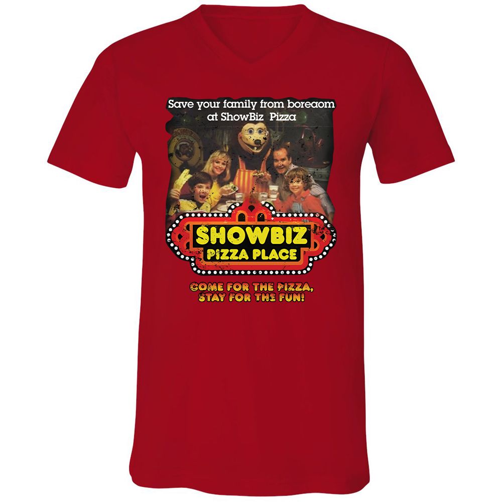 Unisex V-Neck T-Shirt - EZ9R1QP1 - Red - 3