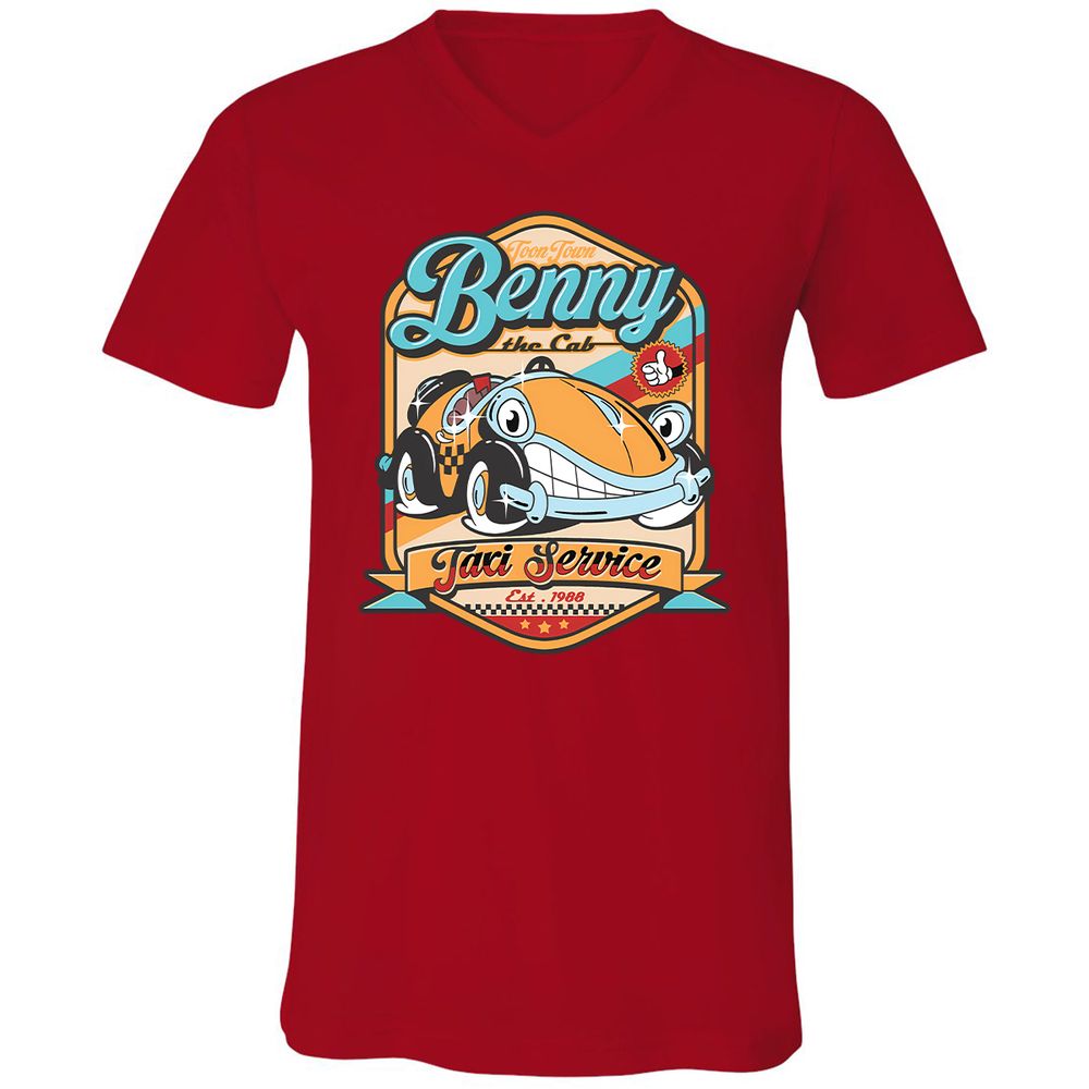 Unisex V-Neck T-Shirt - 2JTHAMFJ - Red - 3