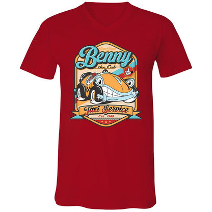 Unisex V-Neck T-Shirt - 2JTHAMFJ - Red - 3