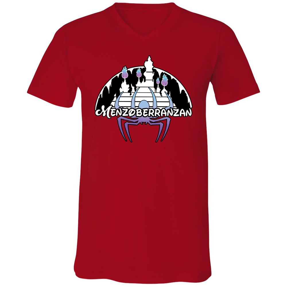 Unisex V-Neck T-Shirt - 61RZZJWE - Red - 3