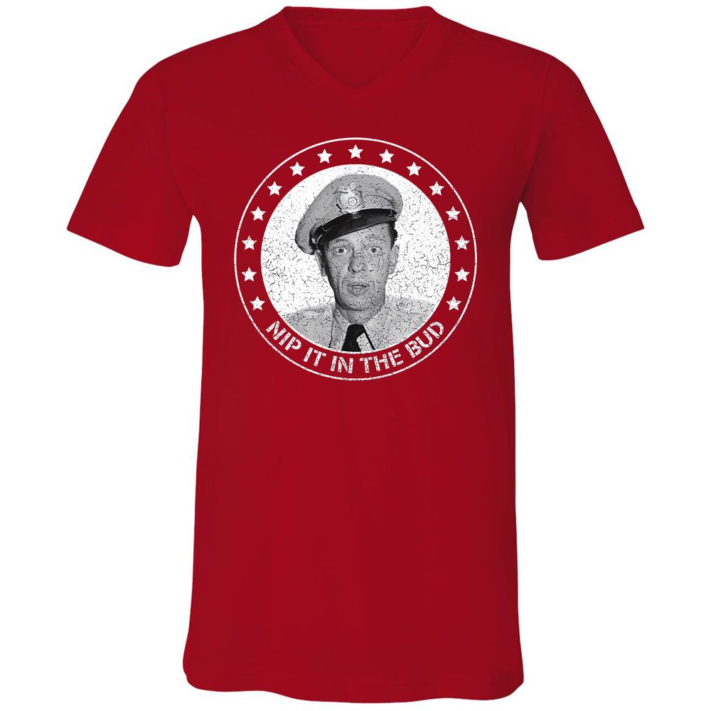 Unisex V-Neck T-Shirt - 43ZLWBS7 - Red - 3