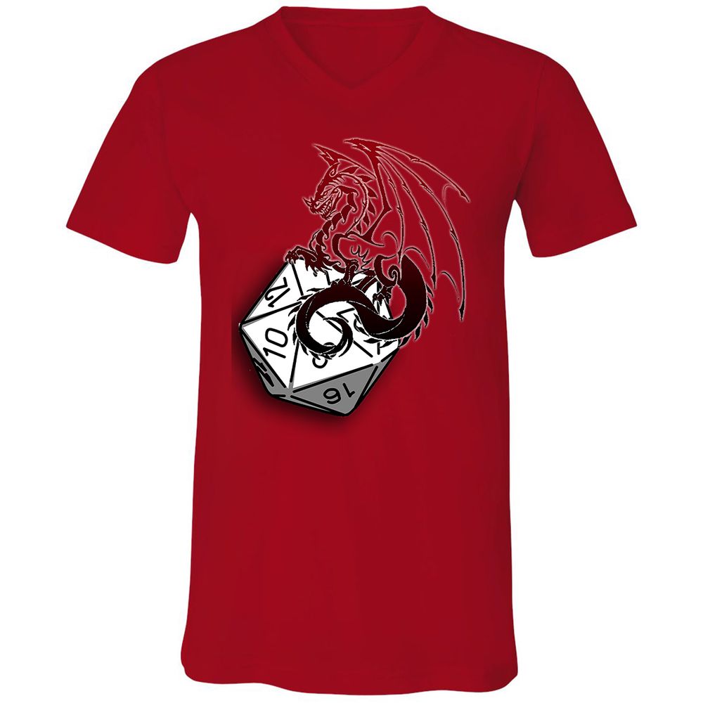 Unisex V-Neck T-Shirt - HLPEL2CV - Red - 3