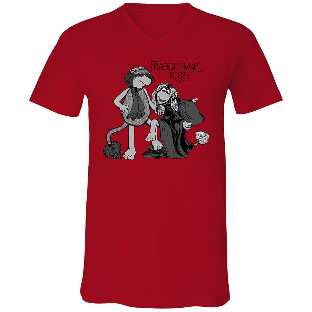 Unisex V-Neck T-Shirt - TBAC4MLE - Red - 3