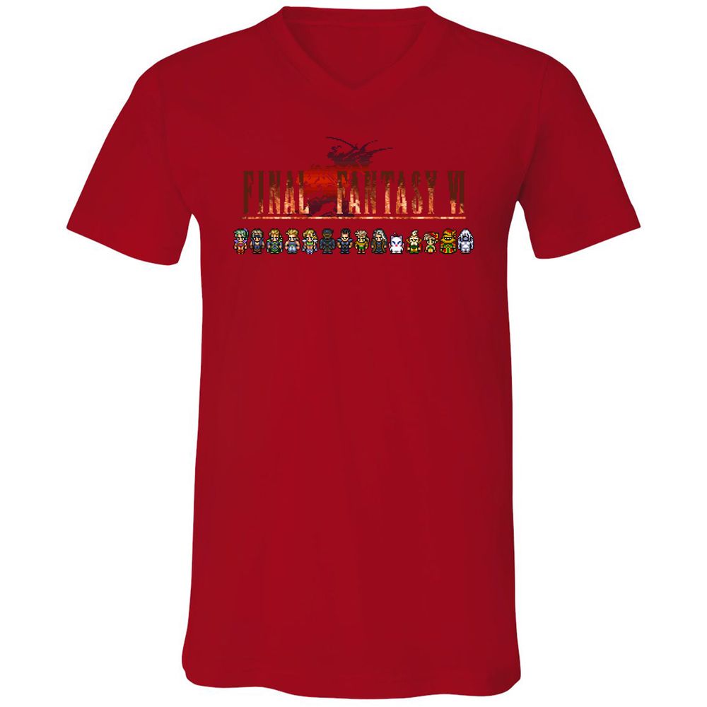 Unisex V-Neck T-Shirt - TE4GHWS2 - Red - 3