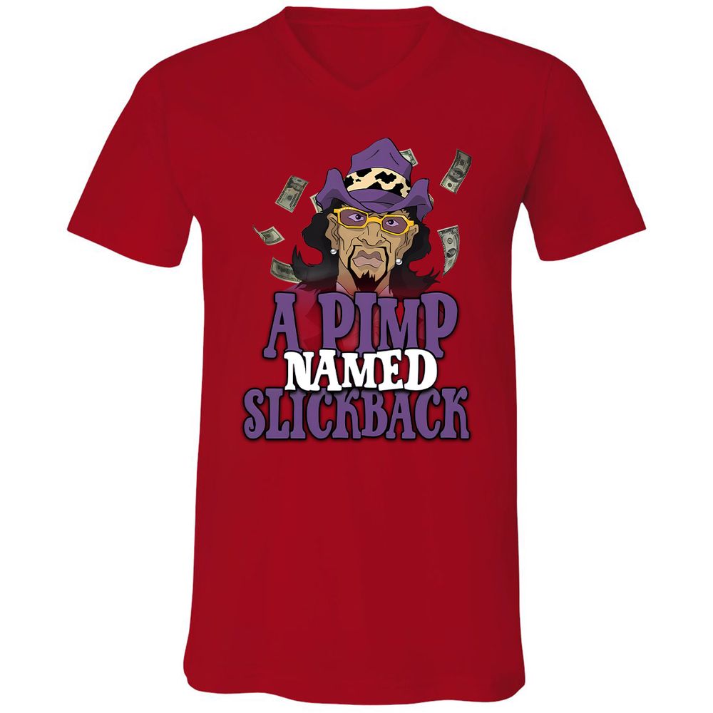 Unisex V-Neck T-Shirt - N6GZW5F2 - Red - 3